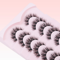 7 paires de cils dramatiques de volume D Curl Faux cils moelleux pour la fête et la soirée