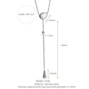 Collier pendentif en acier inoxydable 316L plaqué or 18 carats avec zircon, étanche, pour femmes - Product Image 5
