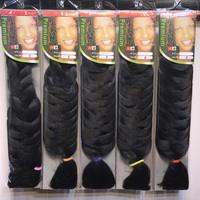 Meilleures Ventes 165g Jumbo Tresse Texture Yaki Cheveux Synthétiques Premium à Tresser au Crochet pour Extensions de Cheveux Naturelles en Box Braids pour Femmes Noires