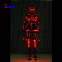 Costume de danse lumineux LED Tron en fibre optique pour spectacle sur scène, tenue de DJ, festival, cosplay, soirée, spectacle, vêtements de divertissement lumineux