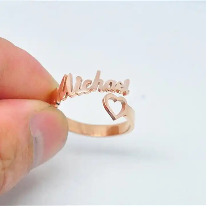 Name ring | Mens gold rings, Gold finger rings, Gold ring designs