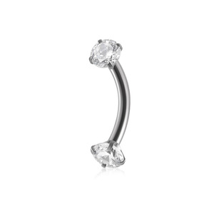 <span class=keywords><strong>Piercing</strong></span> de lèvre/oreille en zircon et acier inoxydable 4mm, forme géométrique à quatre griffes, pour hommes et femmes - Product Image 2