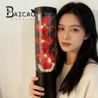 Buket Bunga Sabun, Hadiah Hari Ibu, Bunga Mawar Buatan Abadi untuk Hari Valentine 520