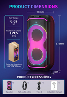 Speaker Bluetooth K903 Party - Pertunjukan Cahaya Menakjubkan, Bass Mendalam, Baterai 15 Jam, Pemasangan TWS, Nirkabel BT 5.3, Rumah/Luar Ruangan/Pantai
