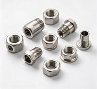 Écrou adaptateur hexagonal sur mesure, tournage CNC, acier inoxydable, anti-corrosion, raccord fileté haute étanchéité, pour équipement médical (conformité aux normes)