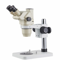Digital Binocular Zoom Stereo Microscope 6.7X-45X LED Light Source Electron Microscope