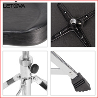 DS-040 Siège de batterie personnalisé en cuir PU, réglable, pour accessoires de musique et pièces de batterie
