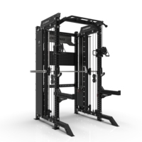 Crossmax Commercial Machine Smith Tout-en-un avec rapport de poulie 1:1, Entraîneur fonctionnel, Crossover de câbles et Power Rack – Équipement de gym
