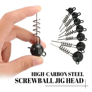 Spinpoler pesca Lucio Stinger Rig 7g/10g/15g/20g/25g/30g/50g sacacorchos plomo cebo suave Shad Jig Head Rig anzuelos triples Lucio perca - Product Image 4