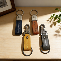 Porte-clés en cuir PU personnalisé avec logo, style professionnel, accessoire de sac classique pour cadeaux d'entreprise