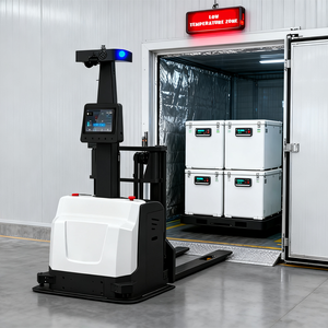 Chariot élévateur autonome <span class=keywords><strong>AGV</strong></span> 2000 kg, navigation multi-lignes par Lidar SLAM, haute précision de stationnement, manutention de matériaux en entrepôt, autonomie de 6 à 8 heures - Product Image 4