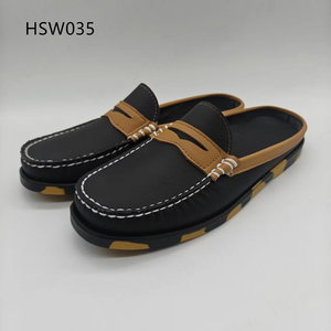 HY, Ciabatte Comode da Passeggio a Lunga Durata, Antistress, Cucite a Mano, Vestibilità Ampia, Stile Nero e Giallo, Scarpe Pigre HSW035 - Product Image 3