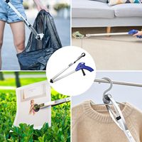 Ramasseur de objets ergonomique pour personnes âgées et handicapées, pliable, antidérapant, réutilisable, léger et portable