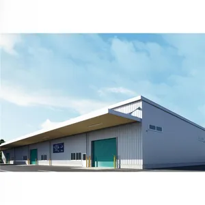Estructura de acero prefabricada barata, almacén/taller/cobertizo/hangar/planta, construcción industrial