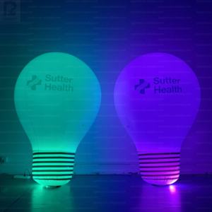 2m Özel RGB Renk Değiştiren Şişme Ampul İşletme Markalı Dekorasyonu Ticari Tanıtım/Fuar/Alışveriş Merkezi Pop-up/Parti İçin - Product Image 5