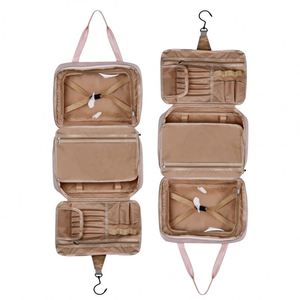 Trousse de Toilette de Voyage Pliable Grande Capacité BSCI Peach – Organisateur de Maquillage et Cosmétiques Pliable pour Voyage - Product Image 5