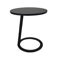 Table Basse Ronde En Marbre Noir Or De Luxe En Métal Minimaliste Meubles De Salon En Fer Bronze Moderne Personnalisable D150mm D270mm