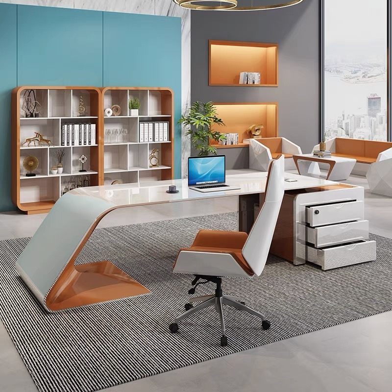Modern Executive Office Desk Set Extendable