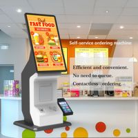 Machine de paiement interactive pour centre commercial / Kiosque de commande de menu pour restaurant de restauration rapide, kiosque de paiement en libre-service