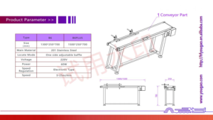 สายพานลำเลียงสำหรับเครื่อง tij รุ่น B315พร้อมฟังก์ชันเผชิญหน้าสำหรับเครื่องพิมพ์ tij - Product Image 3
