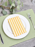 Serviettes en papier jetables rayées colorées, format personnalisé, gaufrage à la feuille d'or pour hôtel et banquet