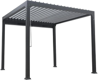 Pergola de luxe en aluminium à lames orientables, système de toit motorisé électrique, pour maison intelligente, patio, jardin, terrasse, arrière-cour, auvent