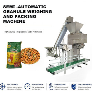 Machines de remplissage et <span class=keywords><strong>d</strong></span>'emballage semi-automatiques pour sacs de 20 kg et 50 kg de céréales, graines, granulés, et machines de remplissage de granulés <span class=keywords><strong>d</strong></span>'aliments pour animaux en sacs tissés personnalisés - Product Image 1