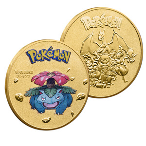 Pièce de monnaie commémorative <span class=keywords><strong>Pokémon</strong></span> Or et Argent, artisanat en métal, décoration, ornement, cadeau périphérique d'anime - Product Image 3