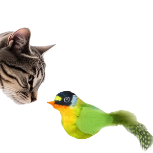 ZMaker 2025 Flappy Chase Jouet à mâcher automatique avec ailes qui battent et son de chant d'oiseau Polyester et plumes de poulet pour chats - Product Image 1