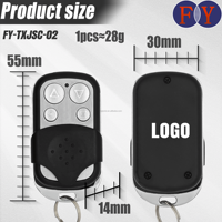 Práctico Control Remoto Duplicador de 433.92MHz con Cuatro Botones de Iconos: Bloquear, Desbloquear, Abrir, Detener para Automatización del Hogar Inteligente
