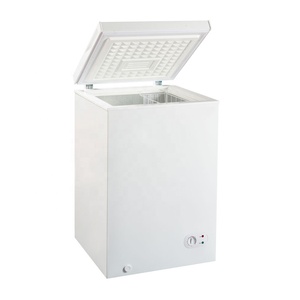 100L <b>Small</b> Size Single Glass Door <b>Chest</b> Freezer With Led Light Optional <b>Small</b> Freezer - Product Image 1