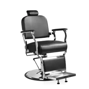 Универсальное винтажное черное салонное парикмахерское кресло