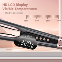 2026 Penjualan Terlaris 2-in-1 Airstyler Pelurus & Catokan Rambut Basah-ke-Kering dengan Layar LCD Ion Negatif
