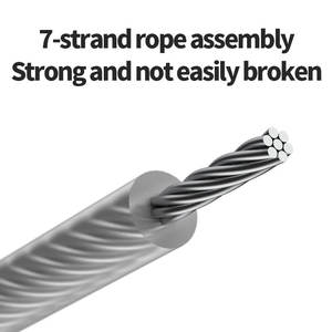 CHILENT matériel de pêche leurre cordes connecter tige boucle en métal caoutchouc/élastique/fil d'acier 6 couleurs cordes perdues protéger les cannes à pêche - Product Image 3