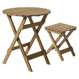 <b>Foldable</b> solid wood <b>tables</b> and <b>chairs</b>, small <b>foldable</b> round <b>tables</b>, portable <b>dining</b> <b>tables</b> for night markets and street stalls, - Product Image 5