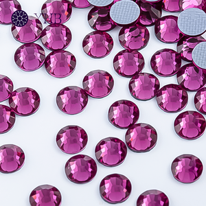 אבני חן קריסטל ג'לי בצבע סגול כהה, שטוחות גב, לקישוט שמלות, בכמות גדולה - Product Image 2