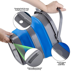 Seau pliable, seau de pêche pliable, seau de camping, seau de plage, seau d'extérieur, seau carré pliable simple à transporter, bacs pliables portables en silicone - Product Image 5