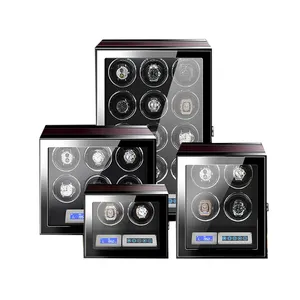 2/3/4/6/9/12 Automatic Watches Lockable Watch Winders with Super Quiet Mabuchi,Motor High-Gloss Piano Lacquer Finish, LED light