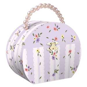 Carillon in Legno Ecologico di Alta Qualità Ever Bright, Ballerina Rosa con Manico in Perle, Personalizzabile, Meccanismo a Carica Manuale Anni '30 - Product Image 2