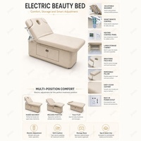 Fauteuil-lit de salon de beauté, table de soin du visage, lit esthétique électrique, mobilier de salon de beauté, chaise longue chauffante pour massage et soins cosmétiques