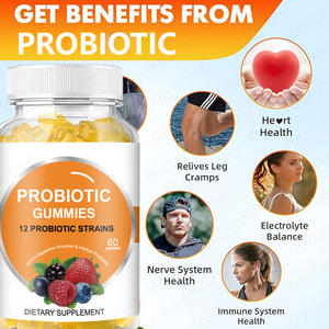 حلوى البروبيوتيك 12 نوعًا مع إنزيمات هضمية وبريبايوتيك عشبي 60 حبة مكمل غذائي لتعزيز جهاز المناعة وصحة الأعصاب - Product Image 4