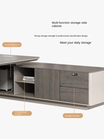 Luxe Simple Moderne Grande Classe Patron Bureau Bureau avec Chaise Luxe En Bois Président Bureau Meubles MDF Matériel pour Usage Domestique