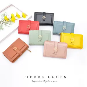 Pierre Loues ออกแบบใหม่ขายร้อนแฟชั่นผู้หญิงกระเป๋าสตางค์คุณภาพสูง PU หนังลําลองผู้หญิงกระเป๋าสตางค์หญิงสาว