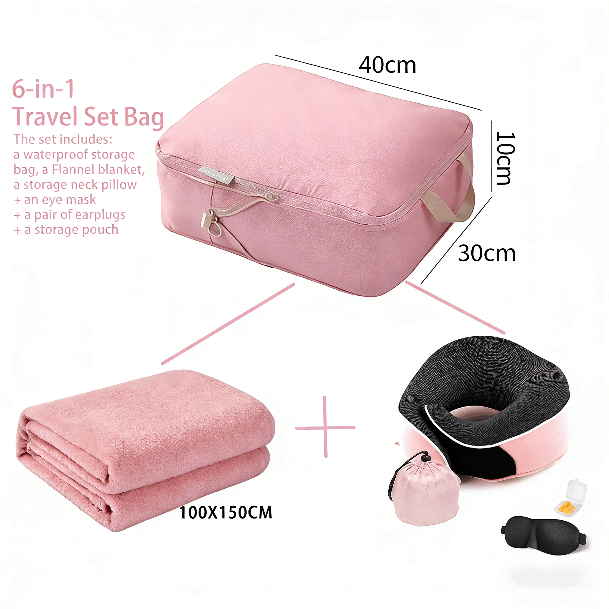 Pink travel suit big bag