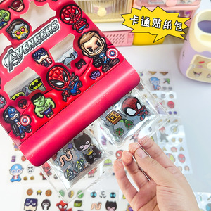Autocollants de dessin animé Marvel mignons Iron Bat <span class=keywords><strong>Spider</strong></span>-<span class=keywords><strong>Man</strong></span> en boîte, vente en gros, cadeau promotionnel pour fête, décoration de carnet et de tasse pour enfants - Product Image 3