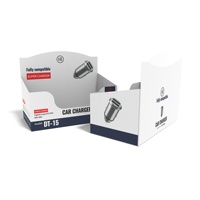 Conception pliante de boîte d'emballage en carton recyclé personnalisé pour comptoir de vente au détail-stratification mate pour tablette de lait papier à sushi