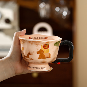 Taza <span class=keywords><strong>de</strong></span> Café <span class=keywords><strong>de</strong></span> Cerámica Linda <span class=keywords><strong>para</strong></span> <span class=keywords><strong>Mujer</strong></span>, Taza Elegante <span class=keywords><strong>para</strong></span> Beber en Casa u Oficina, Taza <span class=keywords><strong>para</strong></span> <span class=keywords><strong>Desayuno</strong></span> con Avena, <span class=keywords><strong>Regalo</strong></span> Ideal - Product Image 2