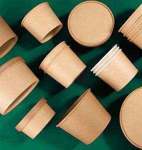 Saladier biodégradable enduit d'un couvercle en pla bol en papier kraft jetable de 46 oz écologique - Product Image 3