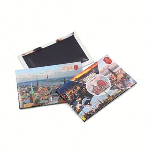 New Hot Selling Products Custom Refrigerator Souvenir Gift Riga Latvia Scenery Tin <b>Fridge</b> Magnet - Product Image 6
