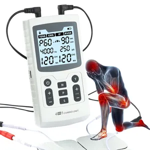4 in 1 Combo Interferential Current Russian Stimulation EMS Tens Machine Physiotherapy